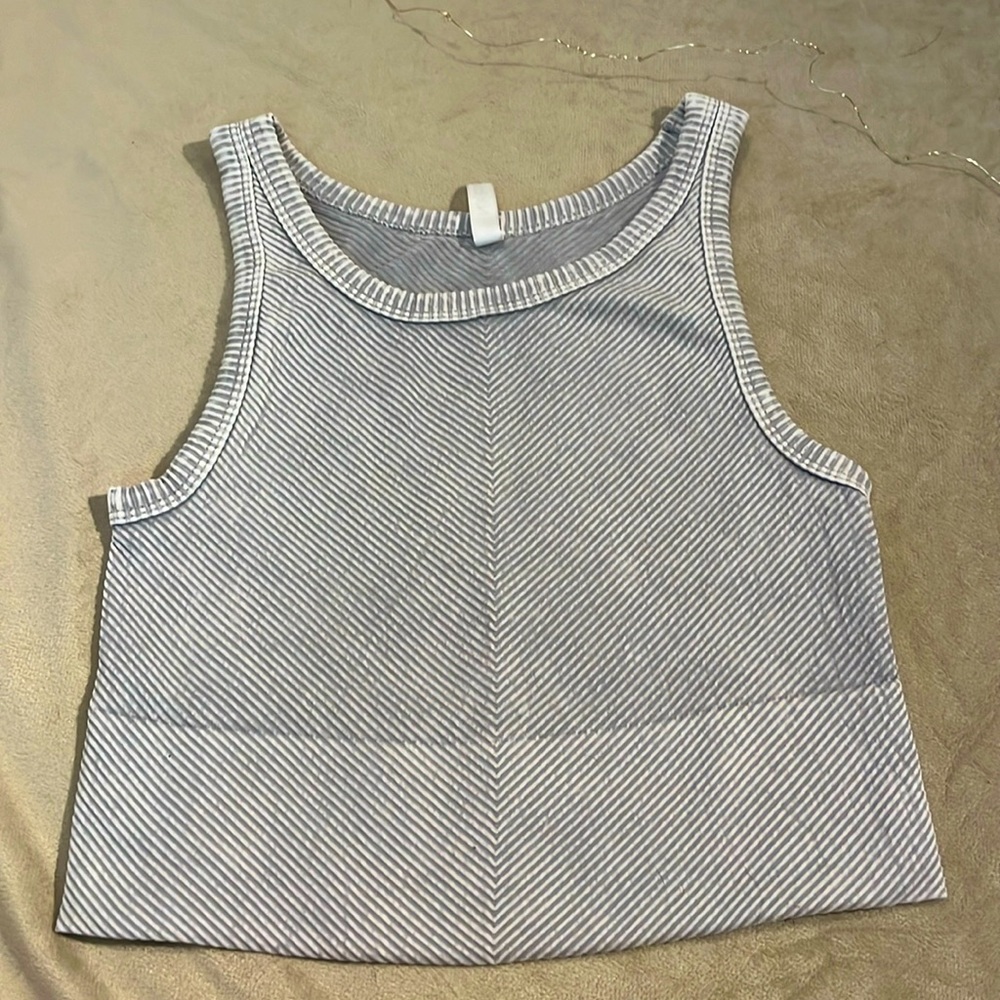 Sunny days grey tank top